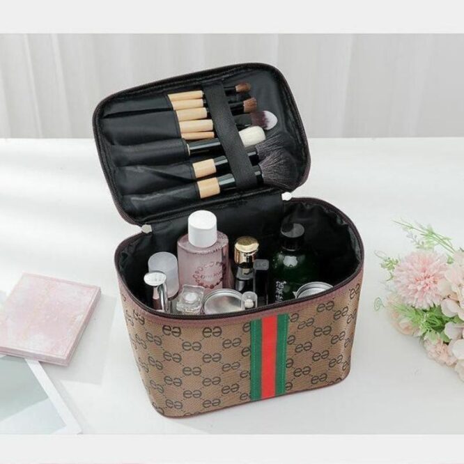 Cosmetic Storage Bag Travel Out Portable Work Clash Color Classic Models Large Capacity Fashion Handbag New Cute Storage Box - Image 3