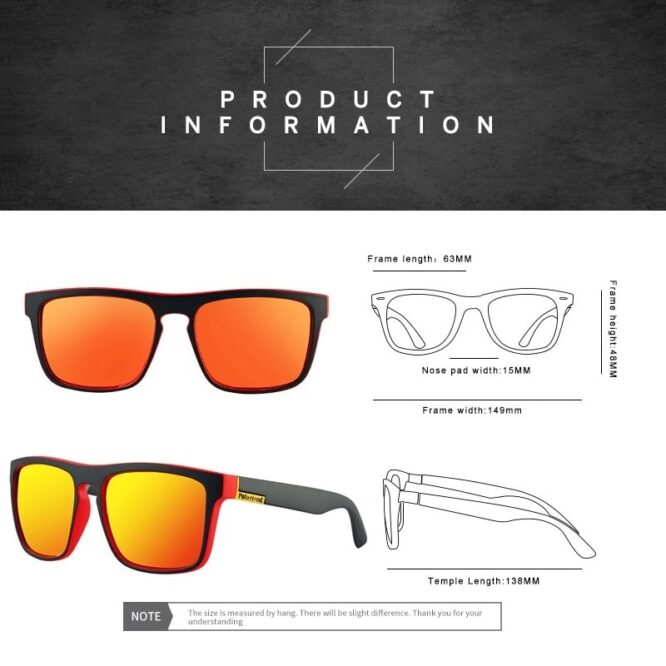 Fashion Square Vintage Polarized Sunglasses Men Women Retro Driving Fishing Luxury Brand Designer Sun Glasses UV400 Eyewear - Image 5