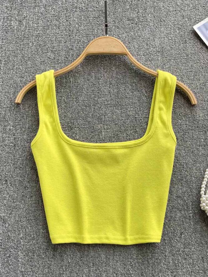 Tank Top Women Sexy Backless Y2k Top Slim Fit Bottoming Blouse Solid Crop Top Sleeveless Camis Mujer - Image 4