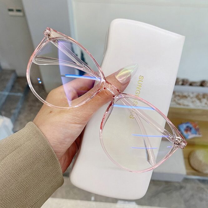 Transparent Computer Glasses Frame Women Men Anti Blue Light Round Eyewear Blocking Glasses Optical Spectacle Eyeglass - Image 3