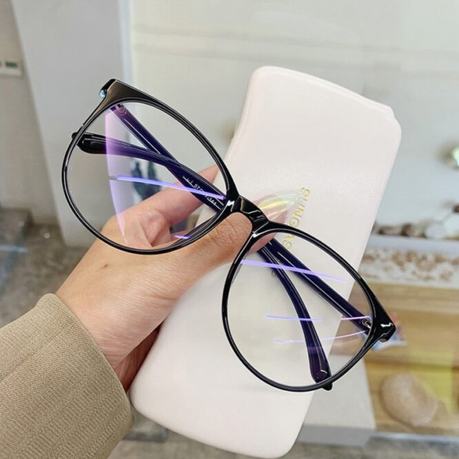 Transparent Computer Glasses Frame Women Men Anti Blue Light Round Eyewear Blocking Glasses Optical Spectacle Eyeglass - Image 4